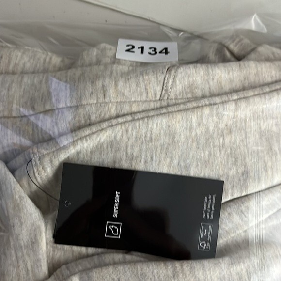 Ideology Open Front Pockets Cardigan Heathered Off White Cream Size Small NWT - Picture 9 of 9